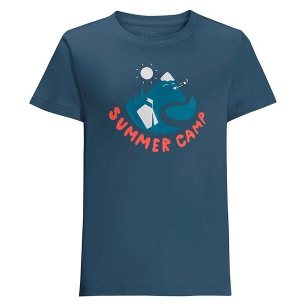 Jack Wolfskin tricou copii SUMMER CAMP T K culoarea albastru marin