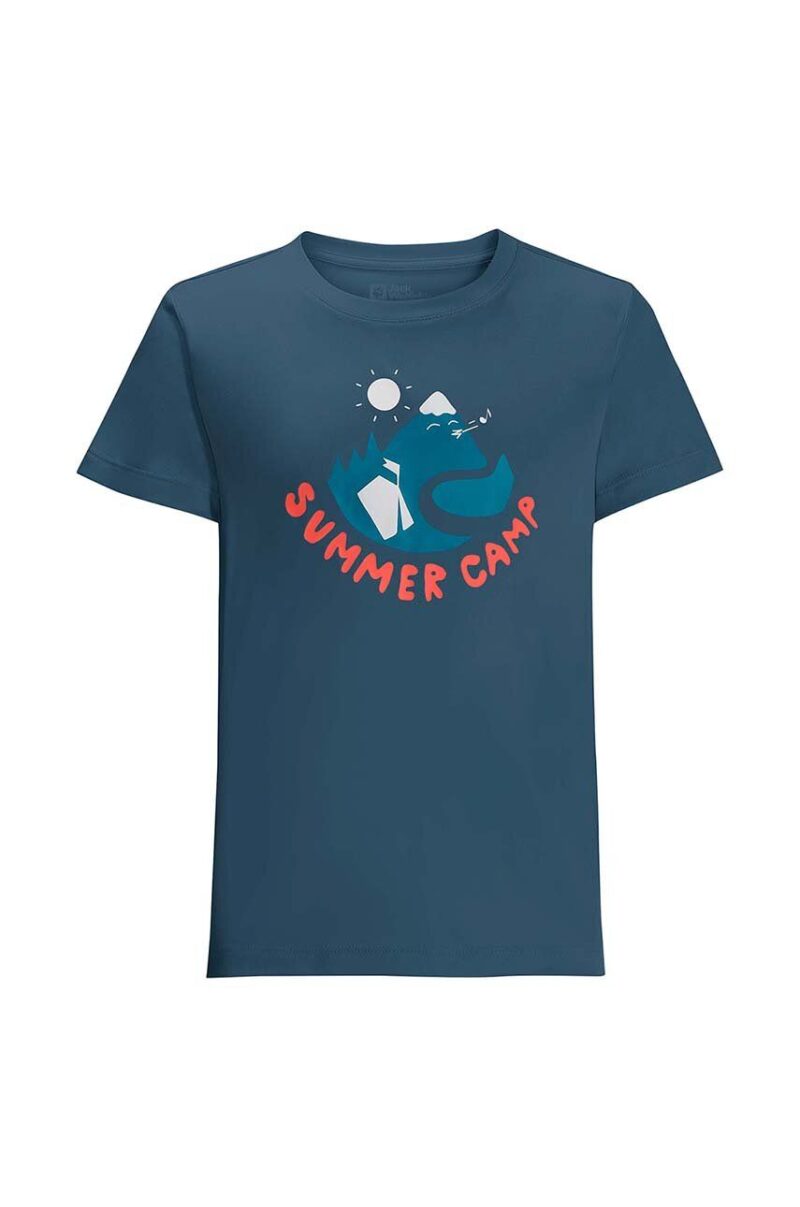 Jack Wolfskin tricou copii SUMMER CAMP T K culoarea albastru marin