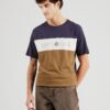 Jack's Tricou  albastru marin / maro / alb murdar