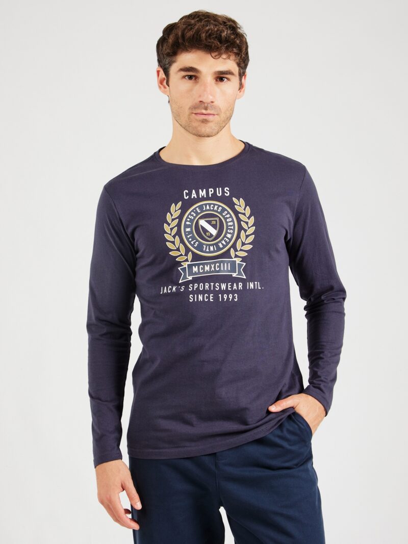 Jack's Tricou  indigo / galben muștar / alb