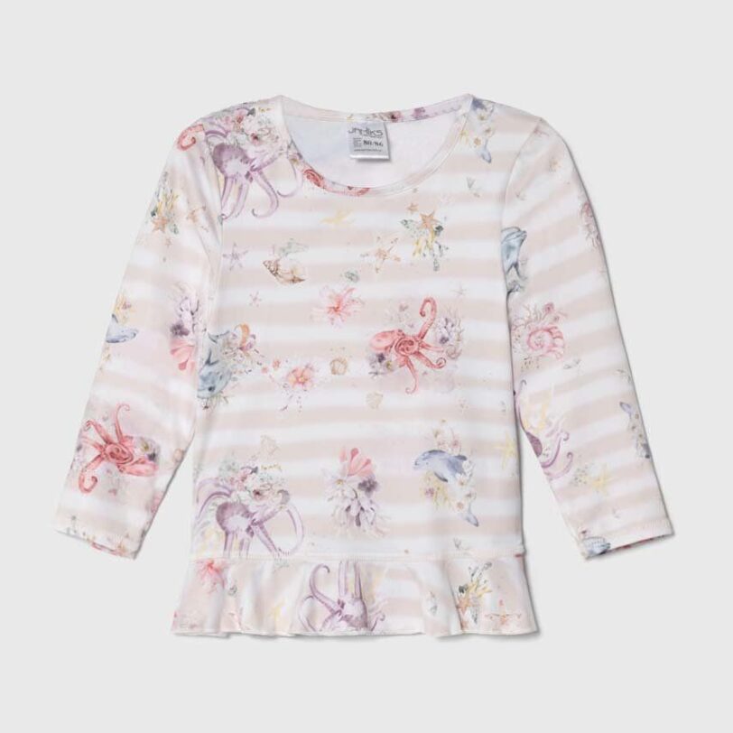 Jamiks longsleeve de baie pentru copii culoarea bej