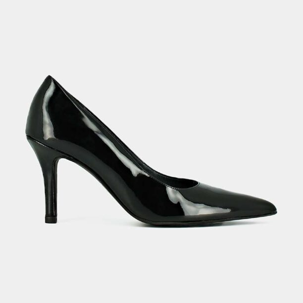 Jonak stilettos de piele DINERO CUIR VERNIS culoarea negru