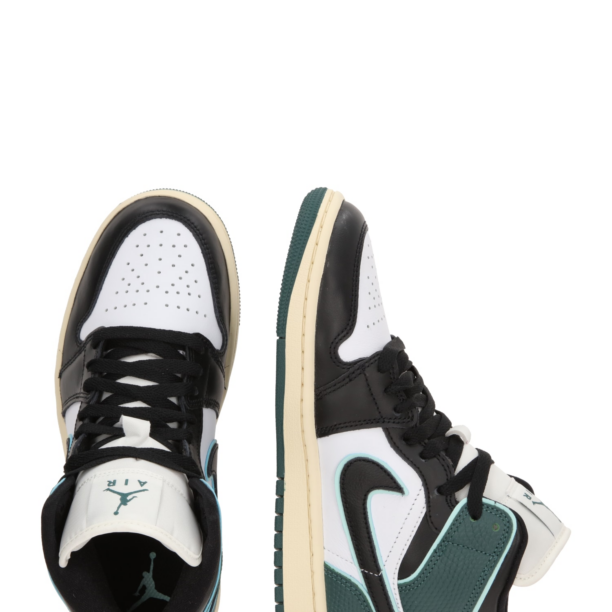 Jordan Sneaker înalt 'AIR JORDAN 1'  verde închis / negru / alb