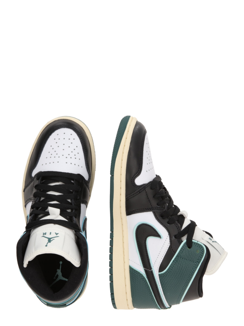 Jordan Sneaker înalt 'AIR JORDAN 1'  verde închis / negru / alb