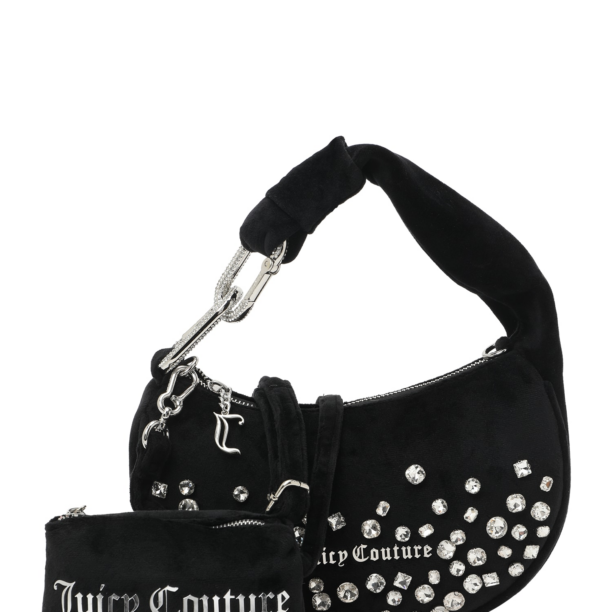 Juicy Couture Geantă de umăr  negru / transparent