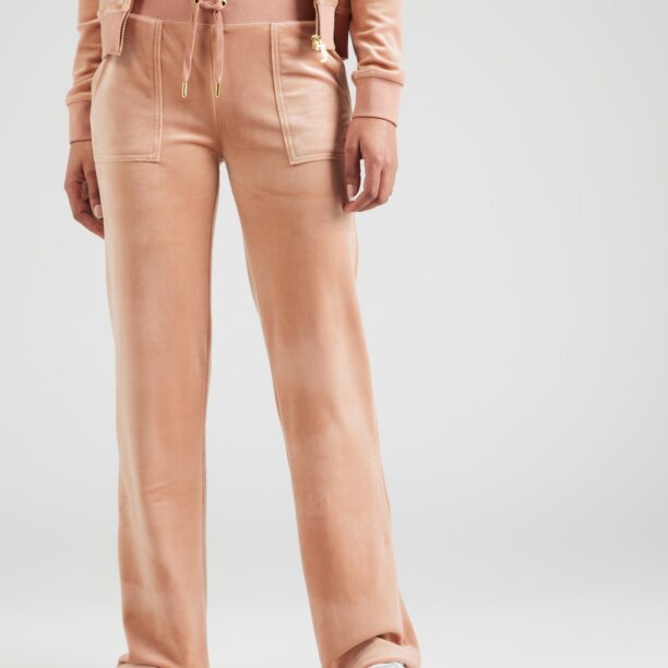 Juicy Couture Pantaloni 'DEL RAY'  maro cappuccino / auriu