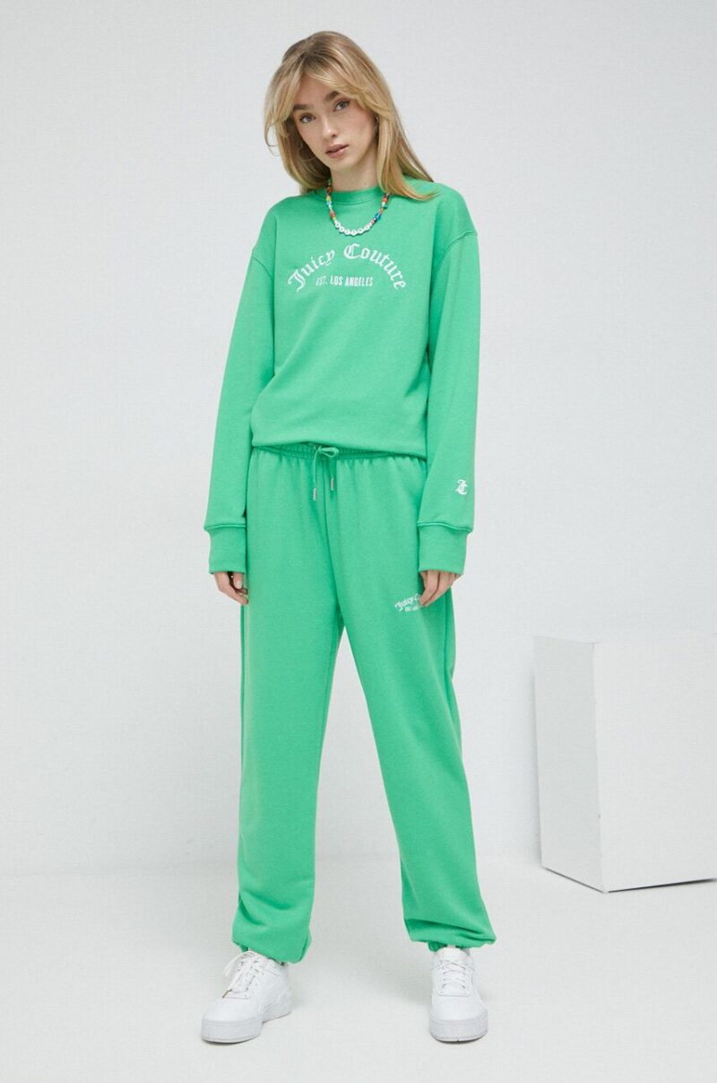 Juicy Couture pantaloni de trening culoarea verde