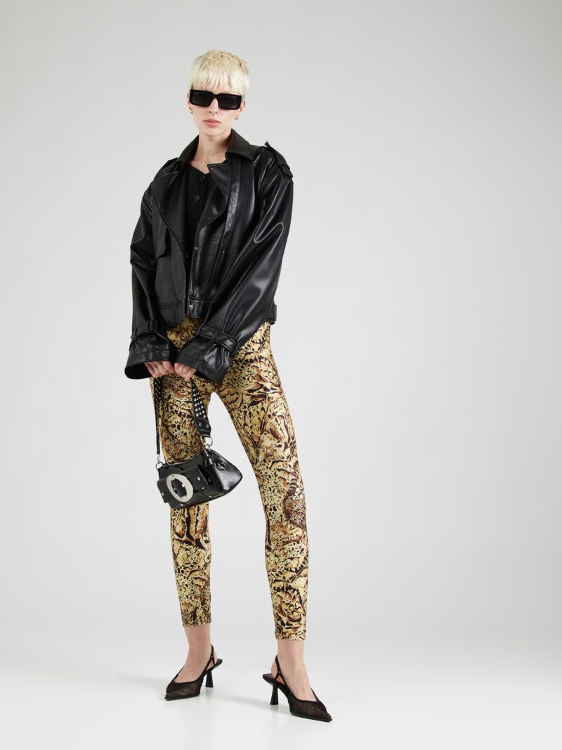 Just Cavalli Leggings  maro coniac / galben deschis / negru / alb preţ