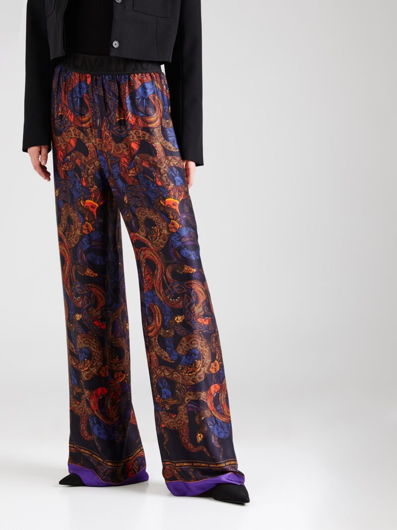 Just Cavalli Pantaloni  bleumarin / galben / portocaliu închis / negru