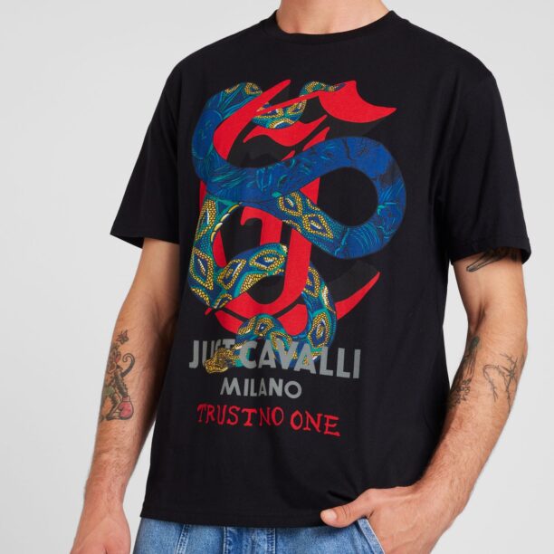 Just Cavalli Tricou  albastru / turcoaz / roșu / negru