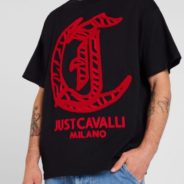 Just Cavalli Tricou  roșu / negru