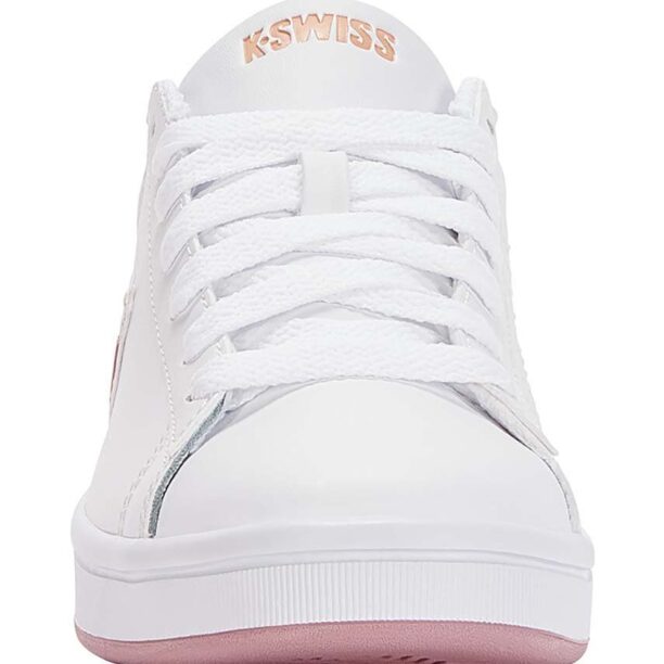 K-Swiss sneakers din piele COURT SHIELD culoarea alb preţ