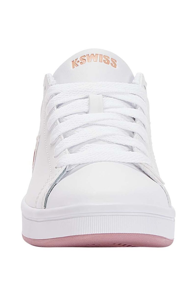 K-Swiss sneakers din piele COURT SHIELD culoarea alb preţ