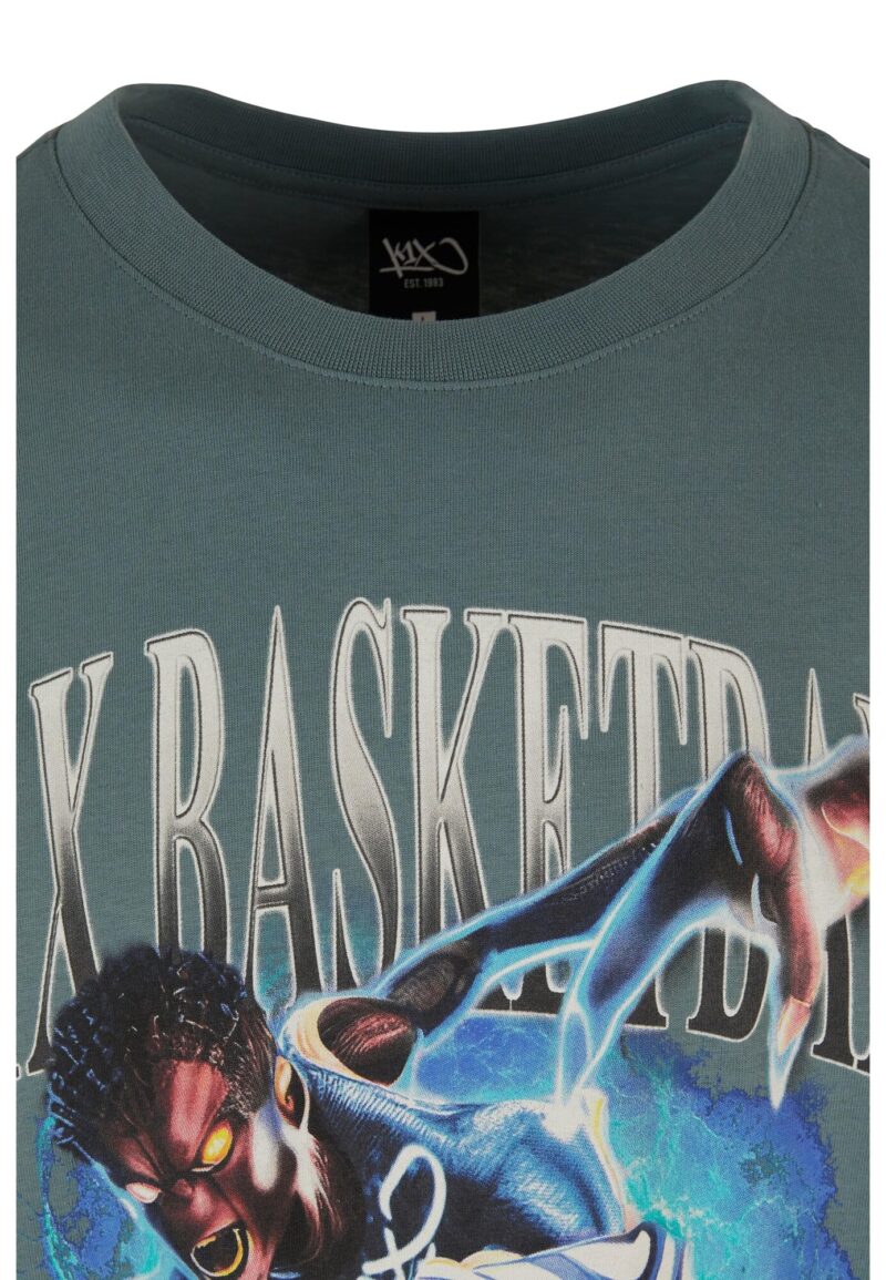 K1X Tricou 'Bootleg'  albastru aqua / verde smarald / negru / alb preţ