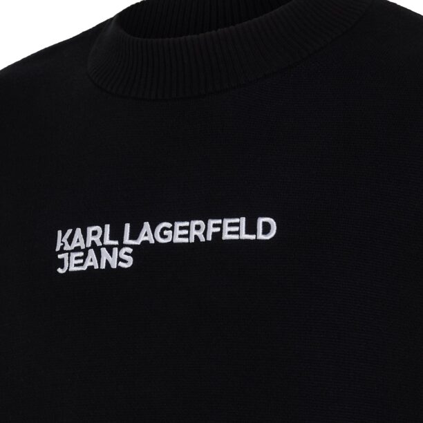 KARL LAGERFELD JEANS Bluză de molton  negru / alb preţ