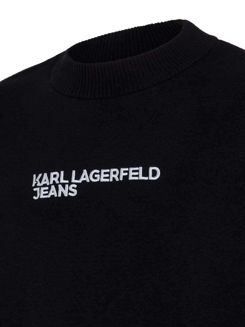 KARL LAGERFELD JEANS Bluză de molton  negru / alb preţ