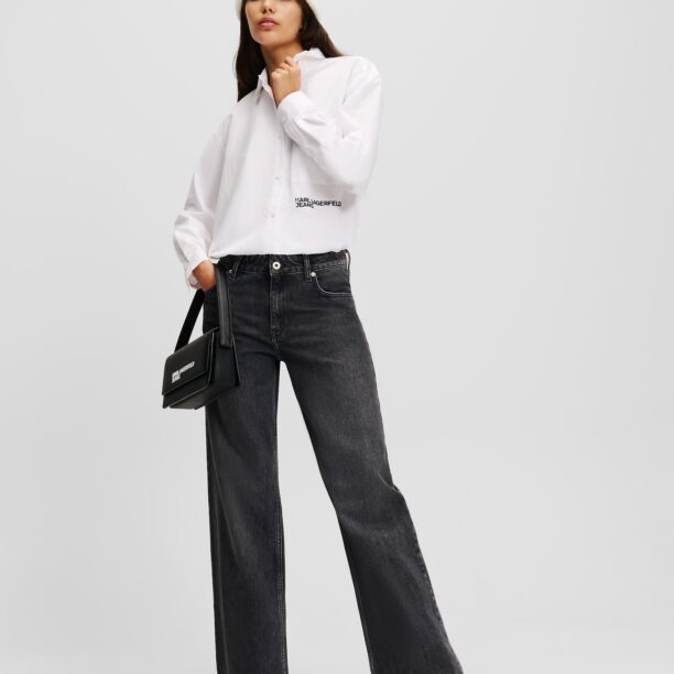 KARL LAGERFELD JEANS Bluză  negru / alb