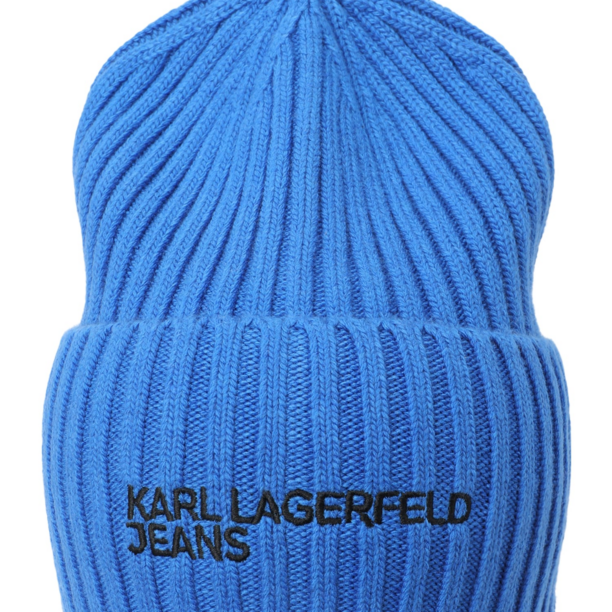 KARL LAGERFELD JEANS Căciulă 'ESSENTIAL'  albastru cobalt / negru