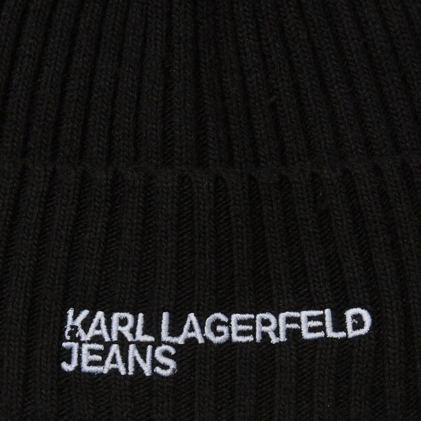 KARL LAGERFELD JEANS Căciulă  negru / alb preţ