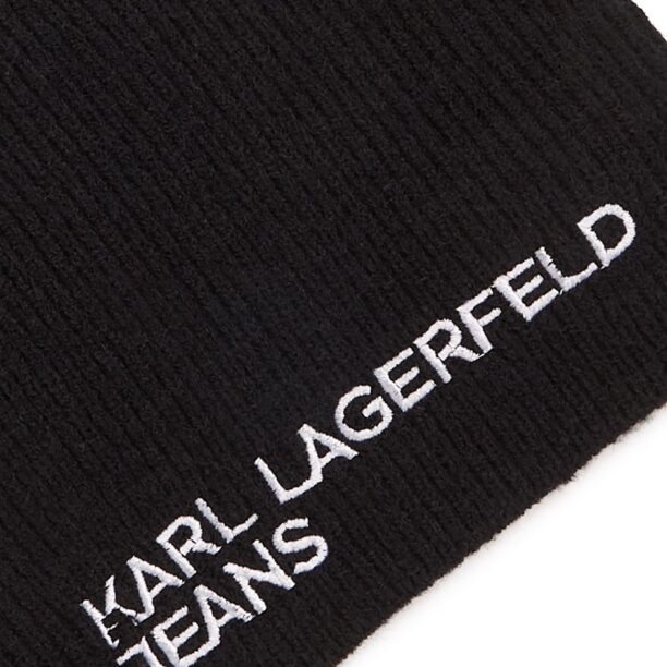 KARL LAGERFELD JEANS Căciulă  negru / alb preţ