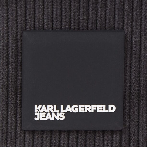 KARL LAGERFELD JEANS Geantă de umăr 'Corduroy'  negru preţ