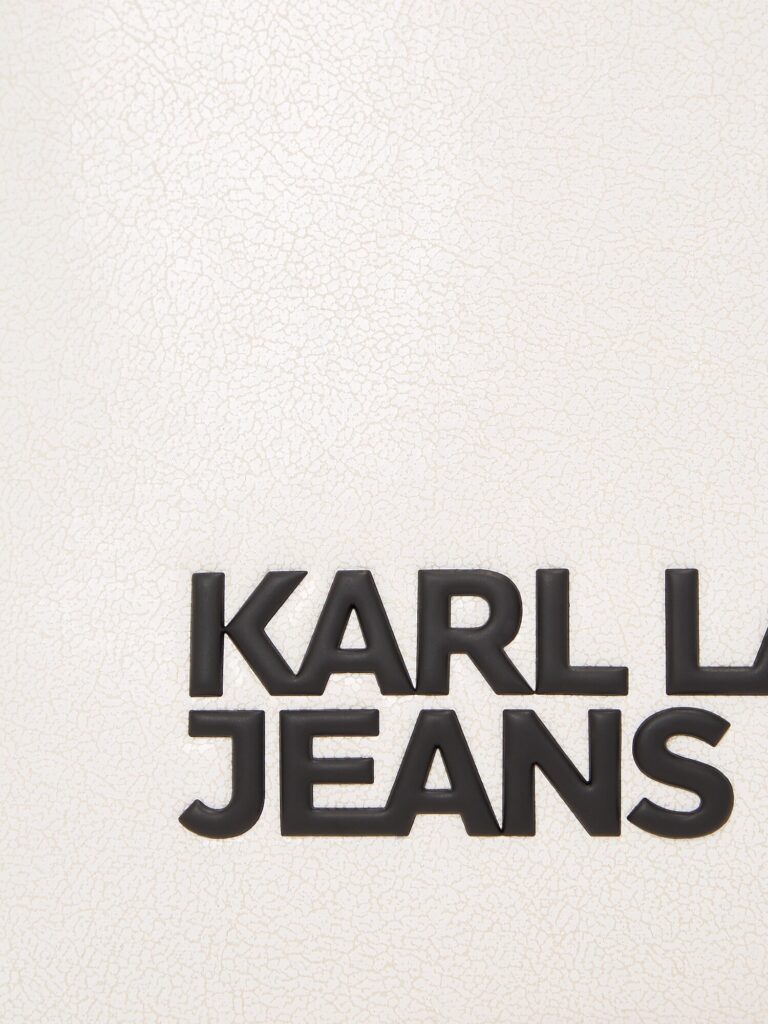 KARL LAGERFELD JEANS Poșete 'Logo Mini'  negru / alb preţ