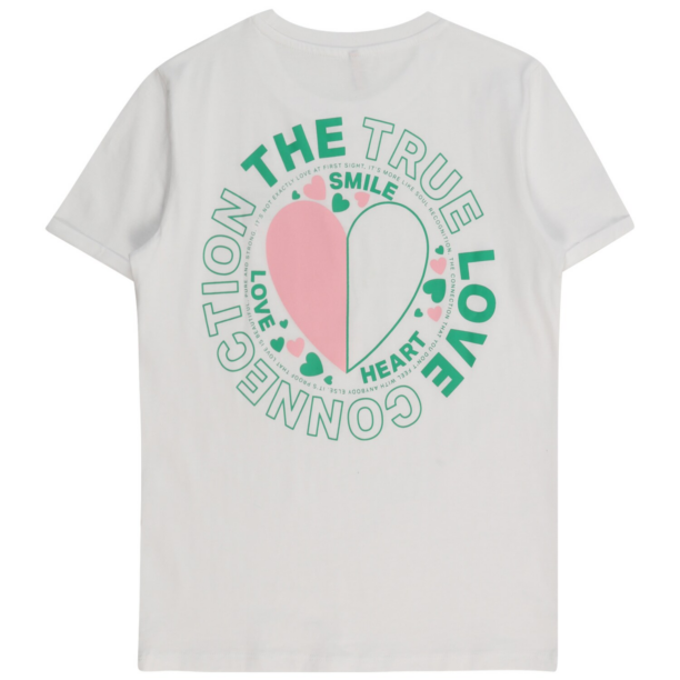 KIDS ONLY Tricou 'KOGINA'  verde / roz pastel / alb