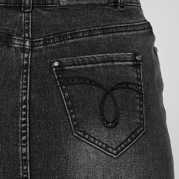 Original KOROSHI Fustă  negru denim