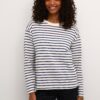 Kaffe Tricou 'Winny'  albastru / alb