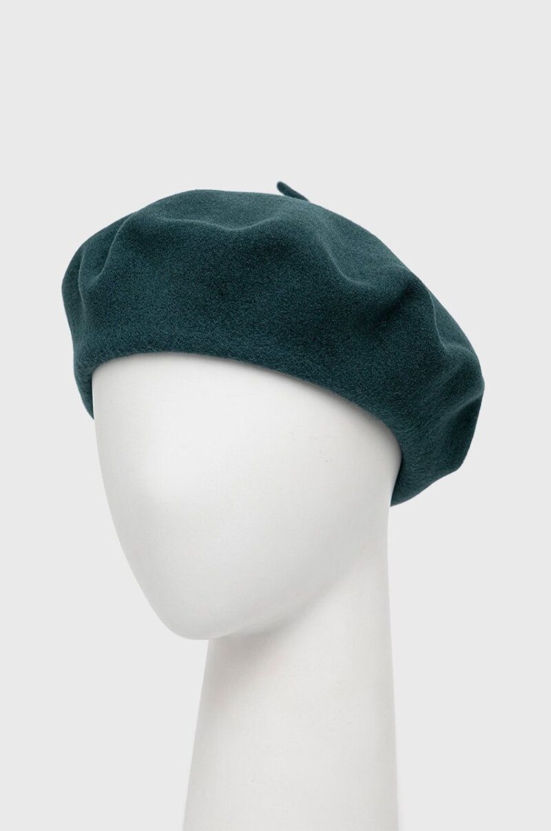 Kangol beretă de lână culoarea verde