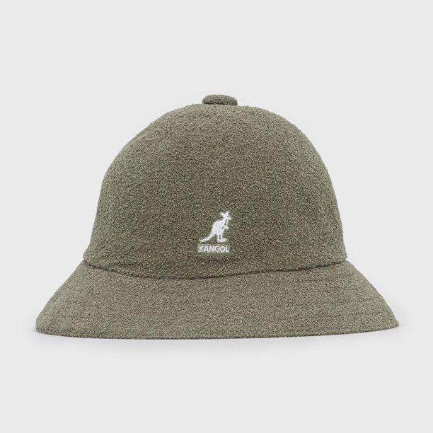 Kangol pălărie culoarea verde 0397BC.OG349-OG349