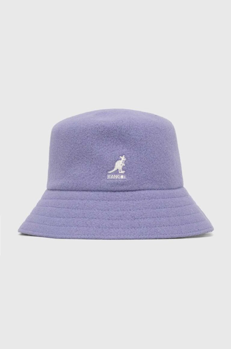 Kangol palarie de lana culoarea violet