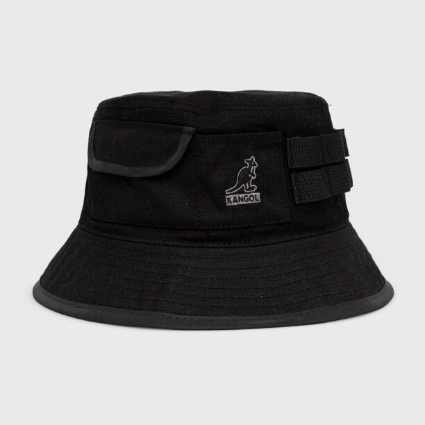 Kangol pălărie din bumbac culoarea negru