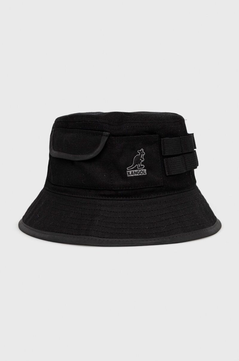 Kangol pălărie din bumbac culoarea negru