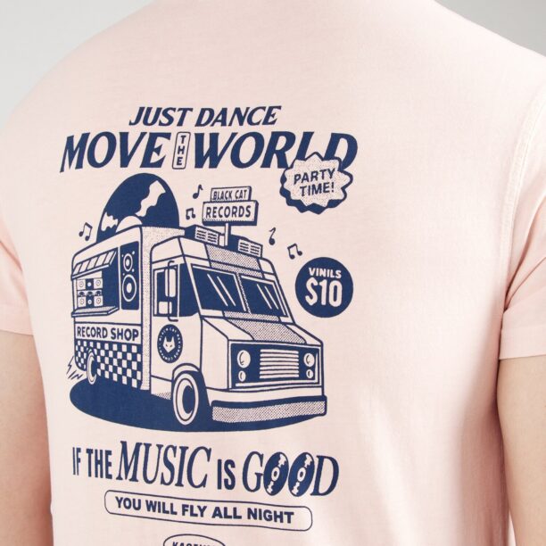 Preţ Kaotiko Tricou 'JUST DANCE FOODTRUCK'  albastru marin / roz