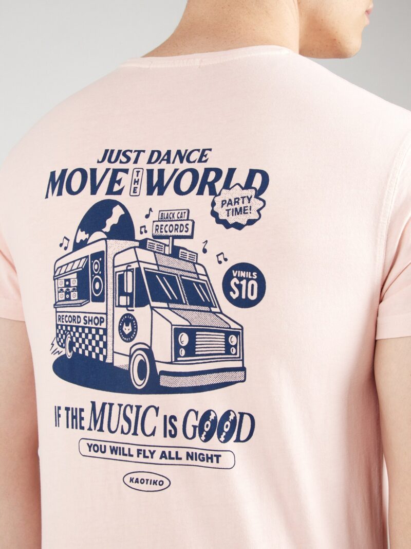 Preţ Kaotiko Tricou 'JUST DANCE FOODTRUCK'  albastru marin / roz