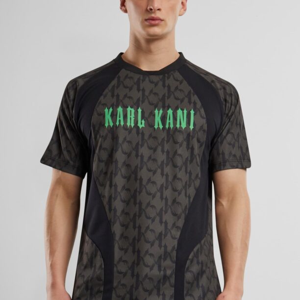 Original Karl Kani Tricou 'Gothic 89'  maro / verde / negru