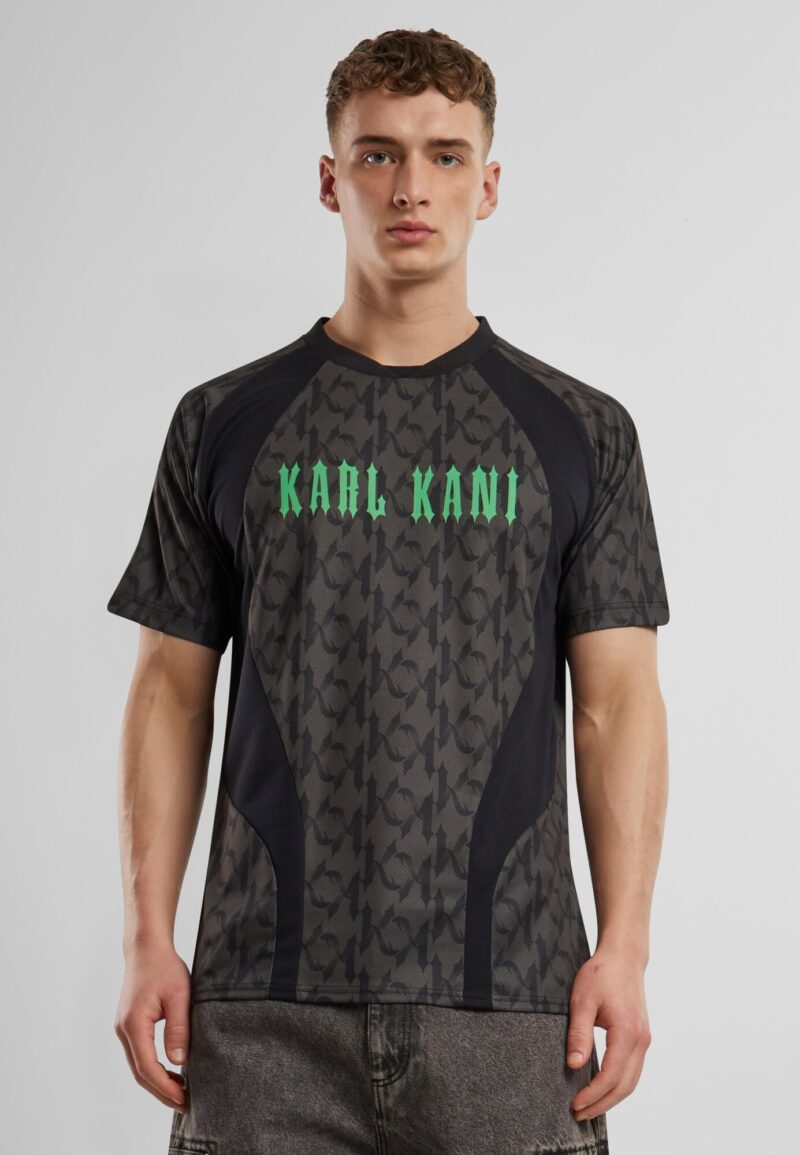 Original Karl Kani Tricou 'Gothic 89'  maro / verde / negru