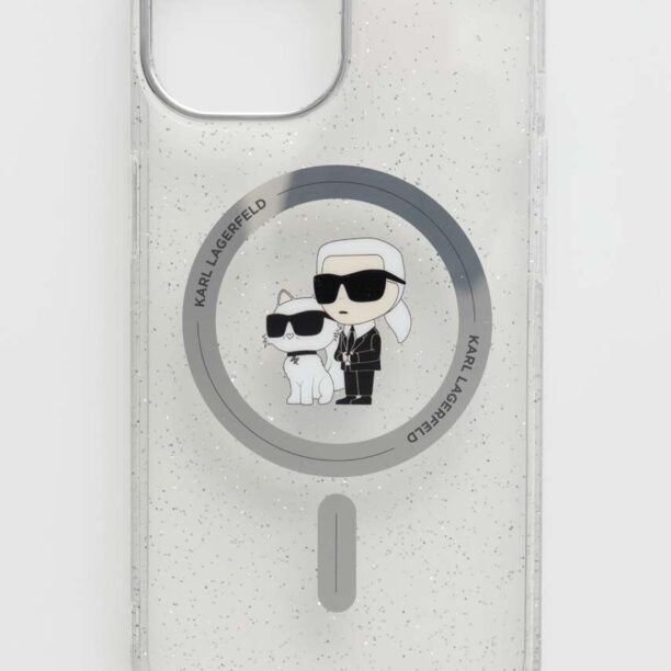 Karl Lagerfeld Husă pentru telefon iPhone 15 6.1 culoarea transparent