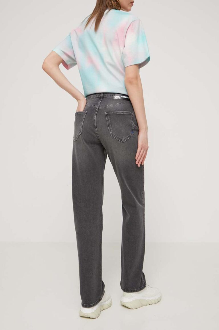 Karl Lagerfeld Jeans jeansi femei high waist preţ