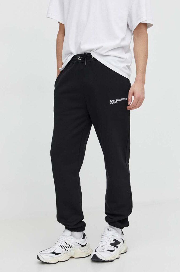 Karl Lagerfeld Jeans pantaloni de trening culoarea negru