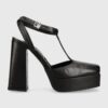 Karl Lagerfeld Jeans pantofi de piele SOIREE PLATFORM KLJ culoarea negru