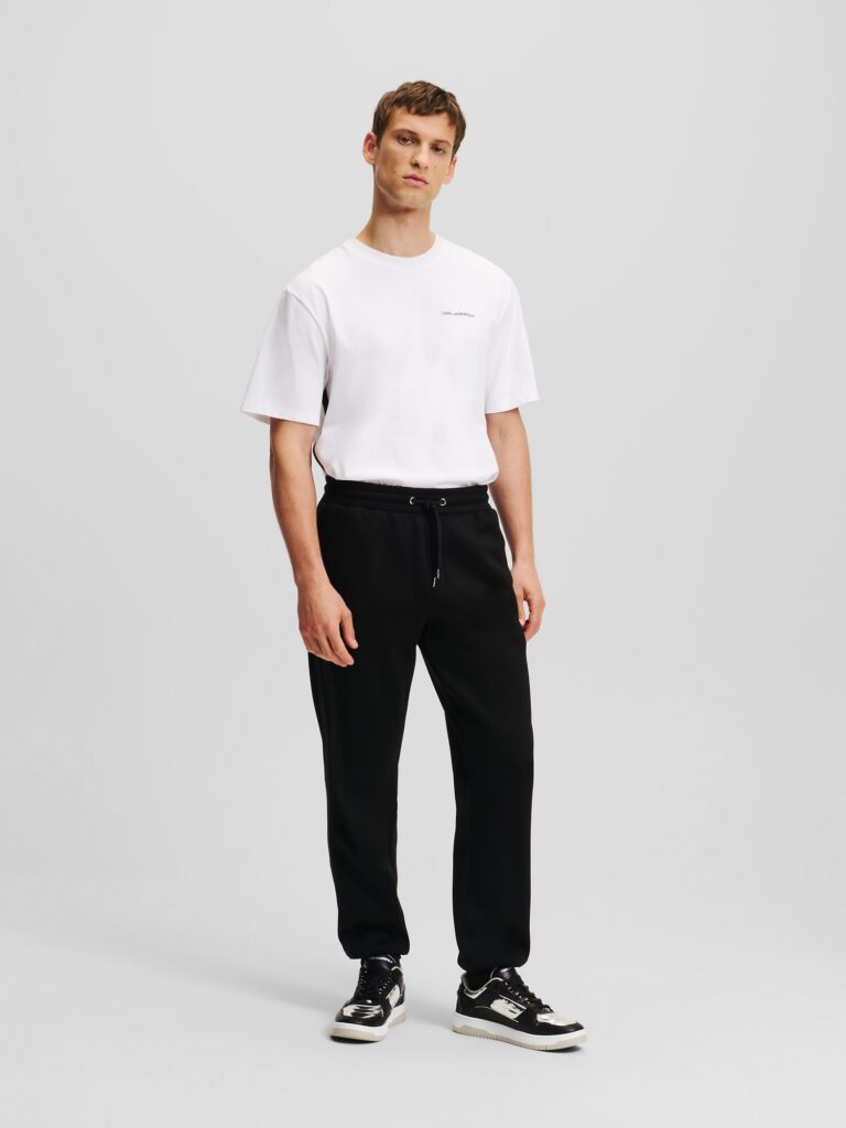 Karl Lagerfeld Pantaloni  negru / alb