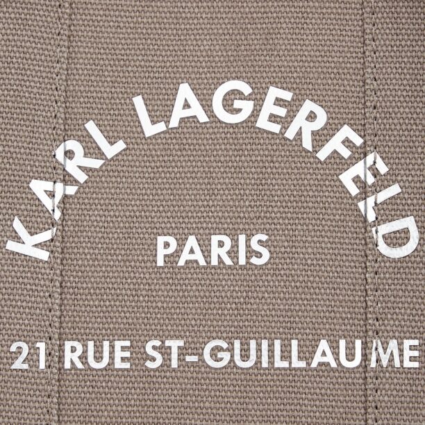 Karl Lagerfeld Plase de cumpărături ' Rue St-Guillaume Square '  gri / alb preţ