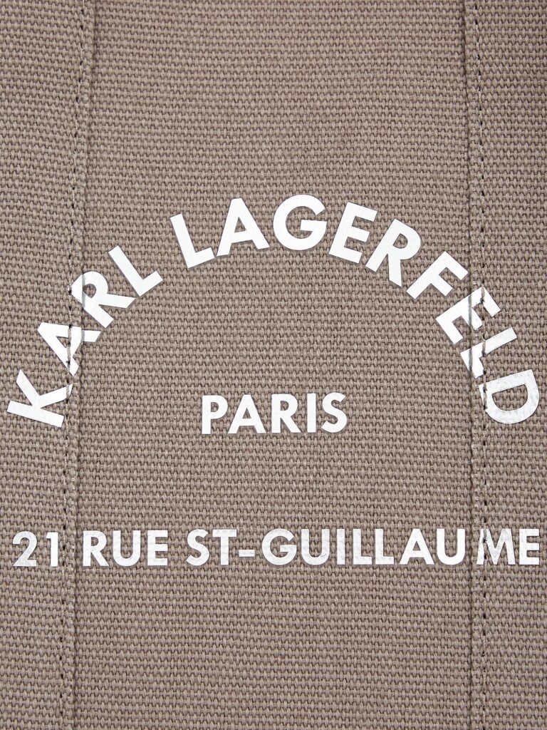 Karl Lagerfeld Plase de cumpărături ' Rue St-Guillaume Square '  gri / alb preţ