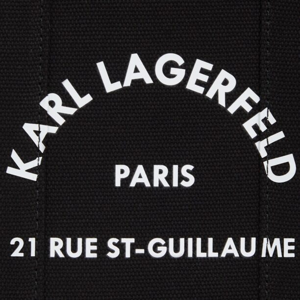 Karl Lagerfeld Plase de cumpărături 'Rue St-Guillaume Square'  negru / alb preţ