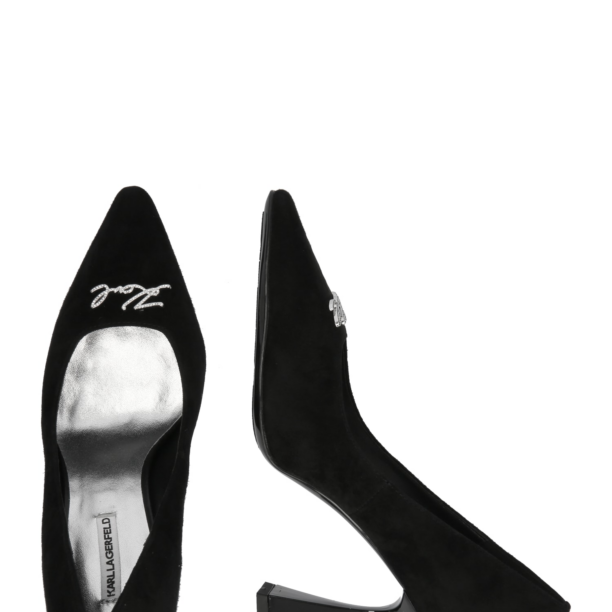 Karl Lagerfeld Pumps  negru / argintiu / transparent