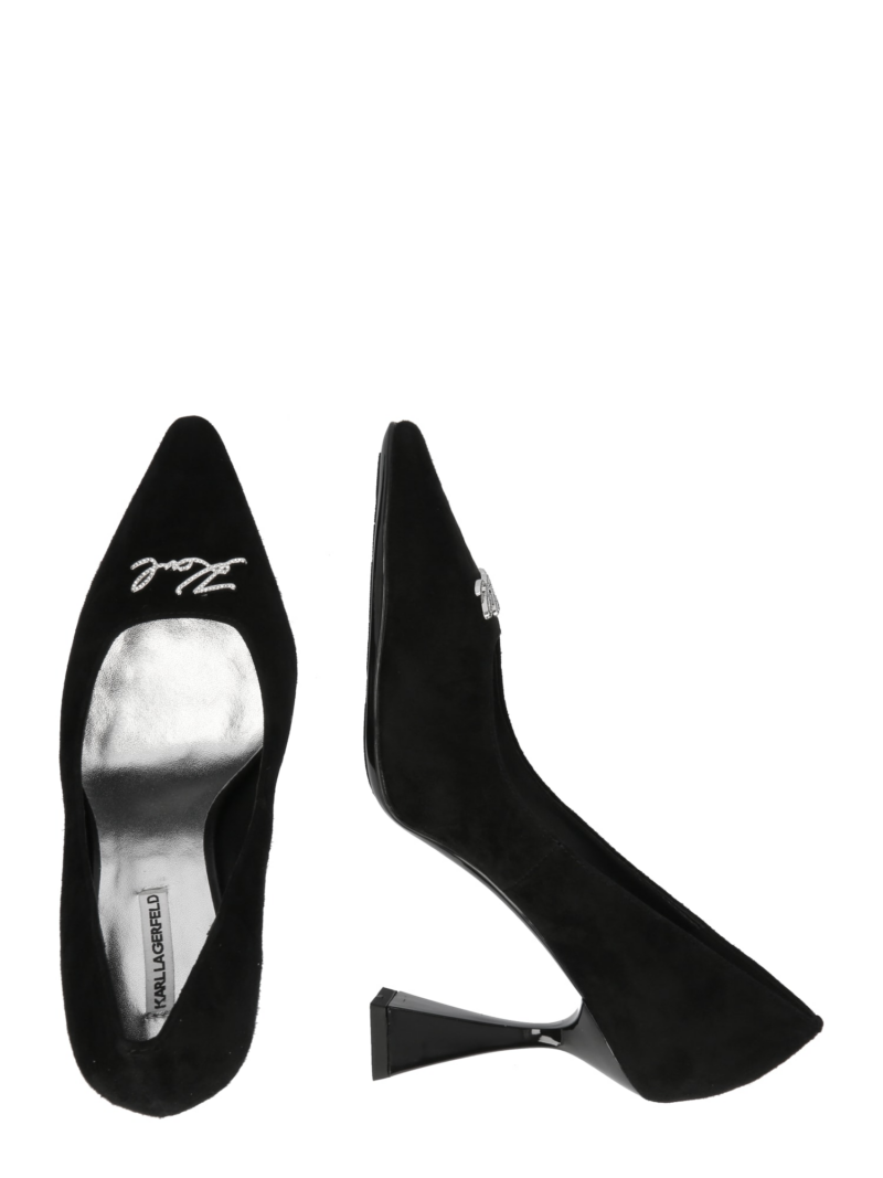 Karl Lagerfeld Pumps  negru / argintiu / transparent