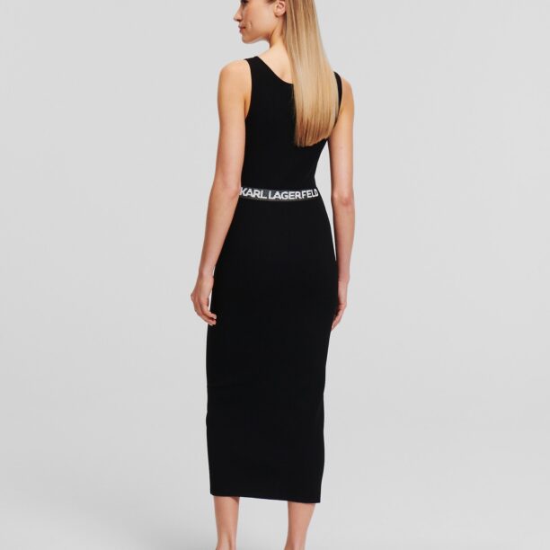 Karl Lagerfeld Rochie ' Rib-Knit Sleeveless '  negru preţ