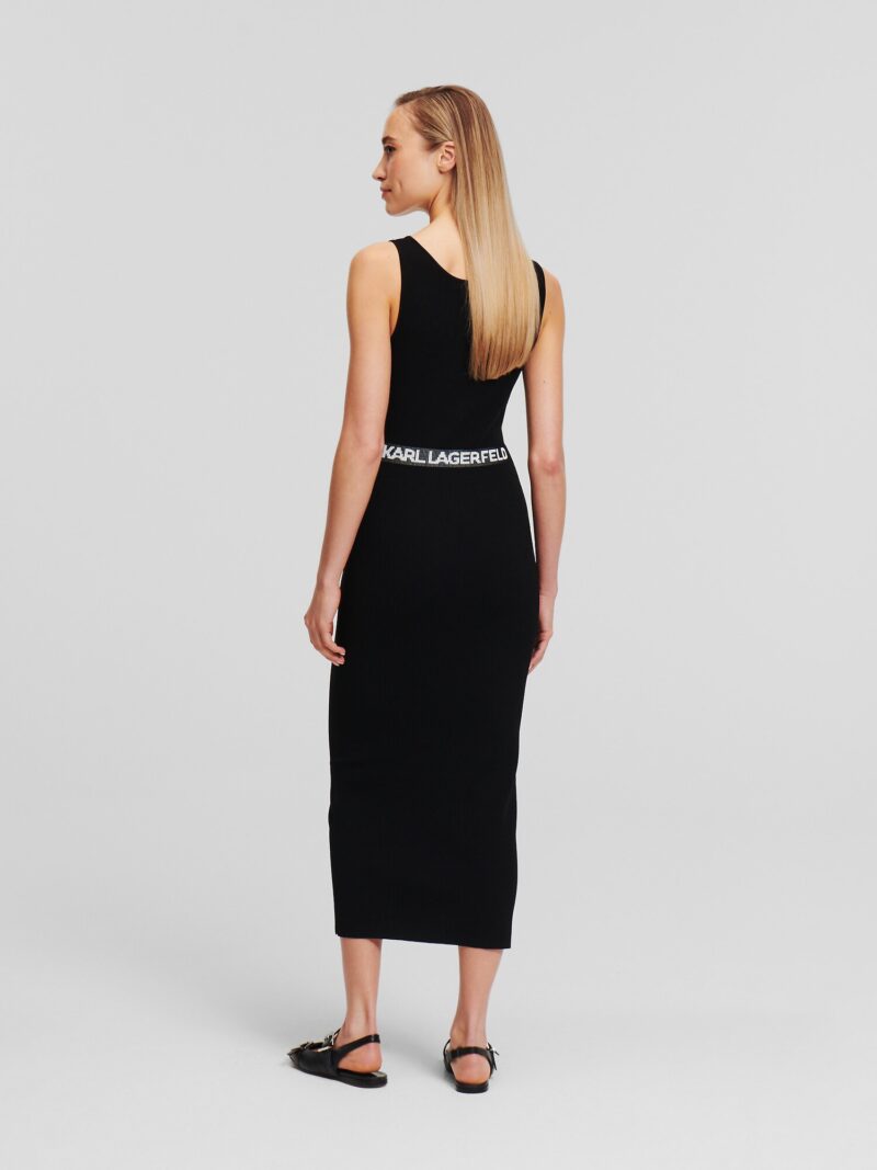 Karl Lagerfeld Rochie ' Rib-Knit Sleeveless '  negru preţ